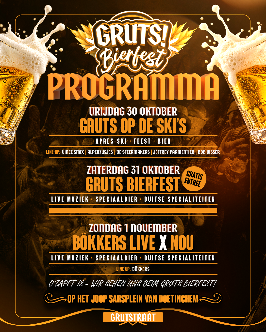Gruts 2026 totaalprogramma Grutstraat