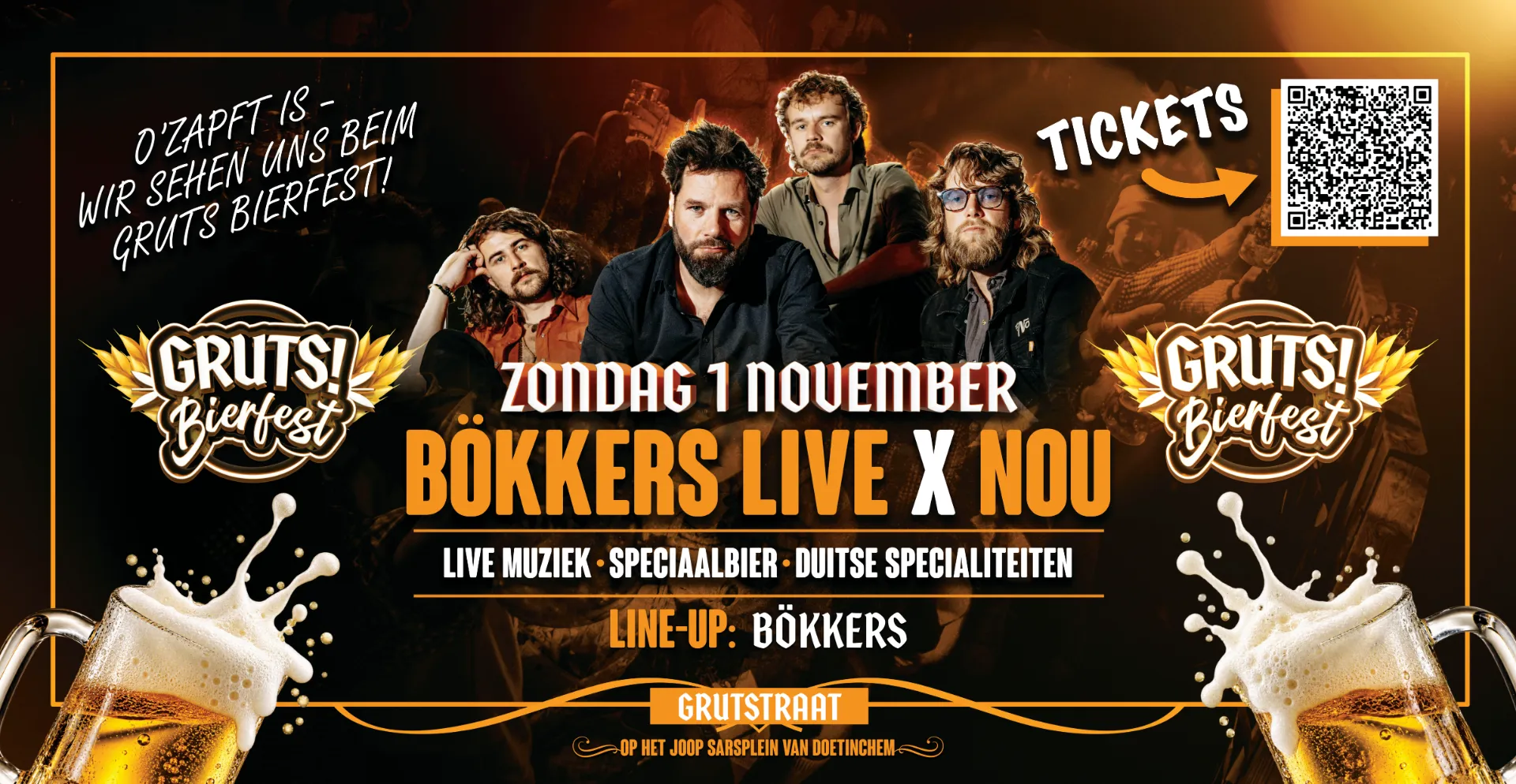 Affiche GRUTS! Bierfest x NOU: Bökkers live